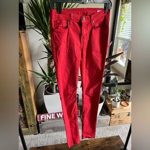 Angry Rabbit red skinny jeans